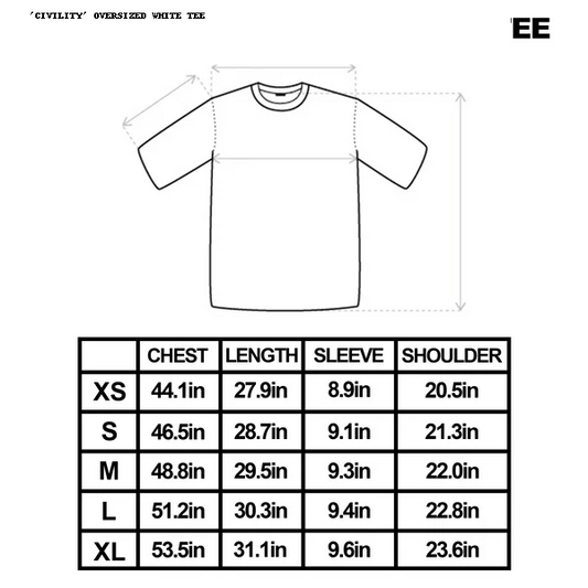“CIVILITY” - BLACK OVERSIZED TEE