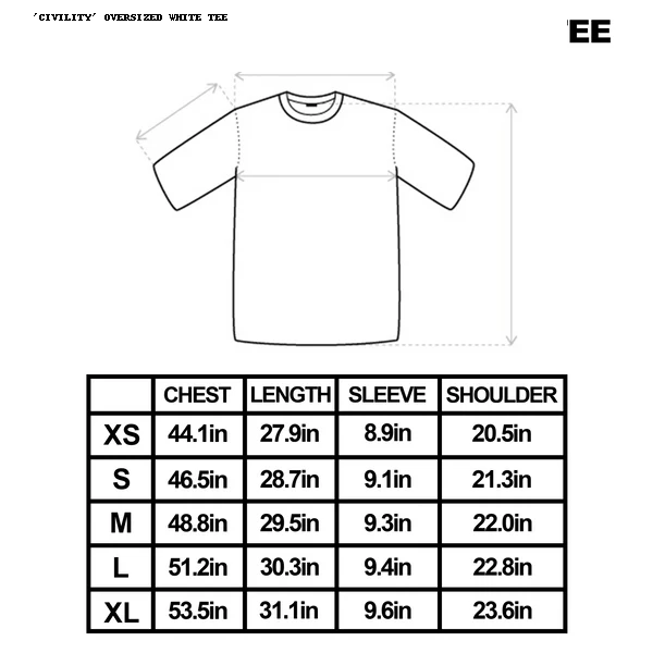 “CIVILITY” - BLACK OVERSIZED TEE